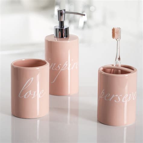 blush bathroom set